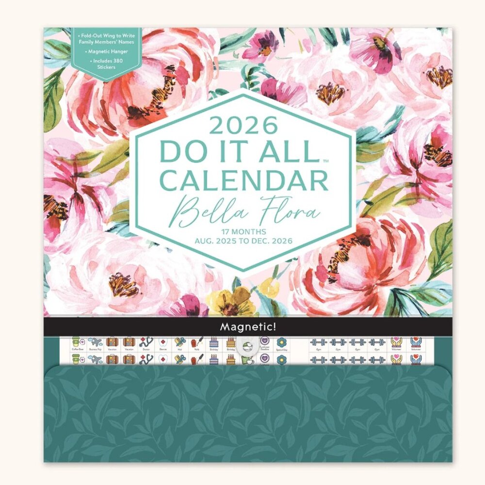 Studio Oh - 2026 Bella Flora Do It All Wall Calendar